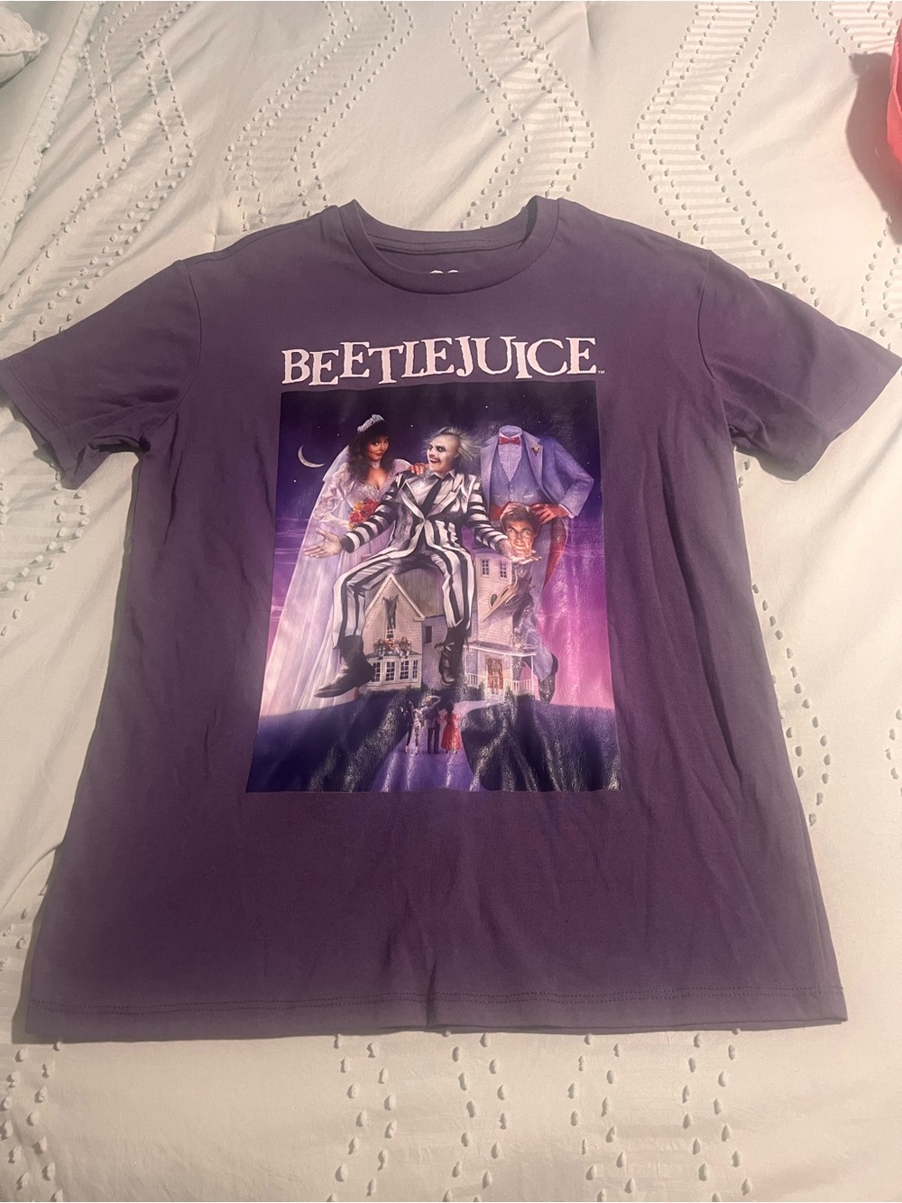 Beetlejuice Graphic T Shirt Size XS Purple